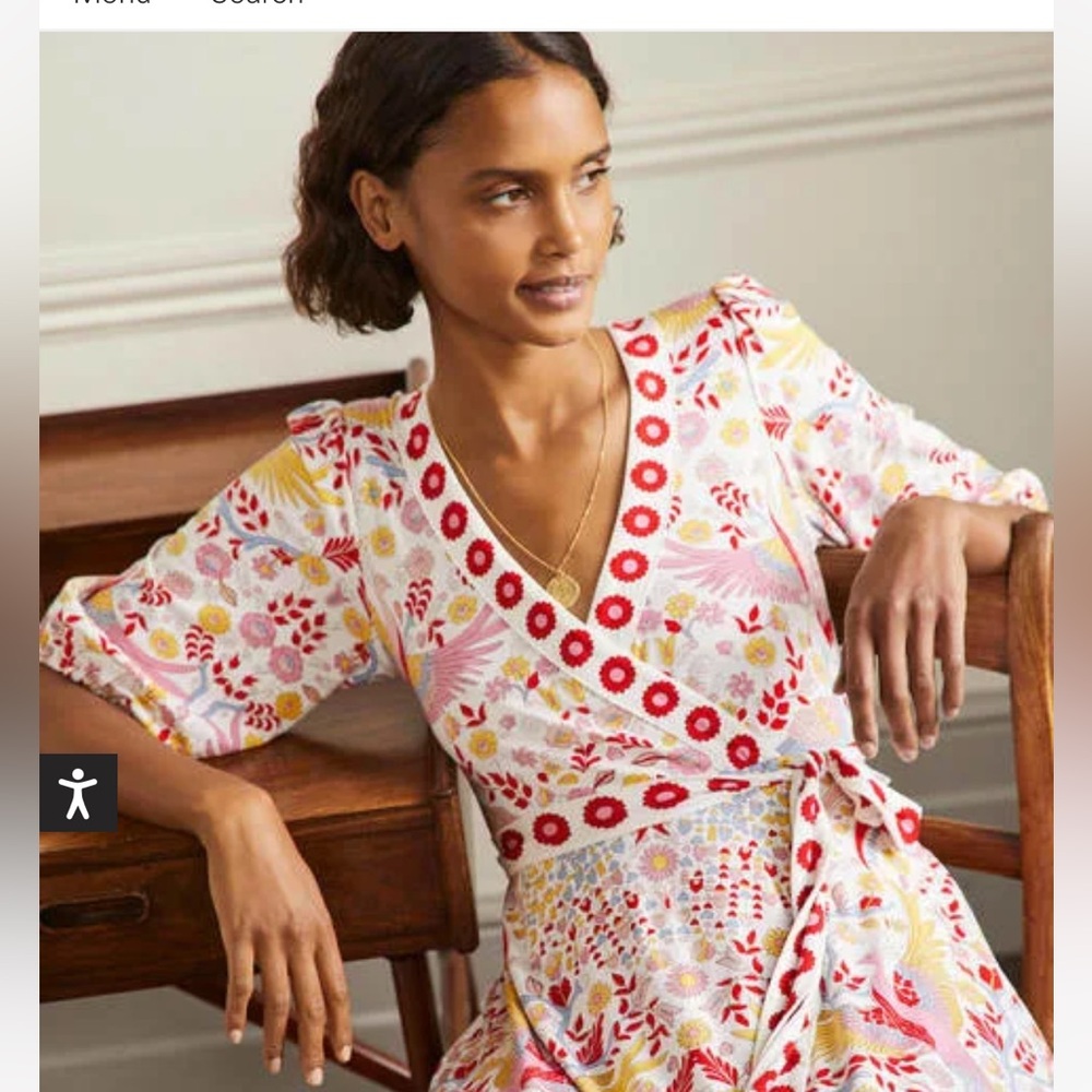 Boden Fixed Wrap Jersey Maxi Dress- size 10